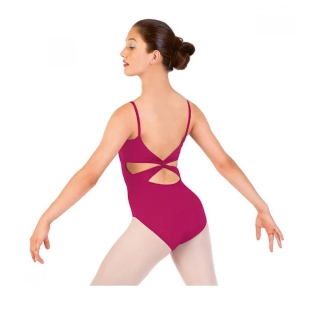 Capezio Pink Twist Back Leotard, Adult Medium